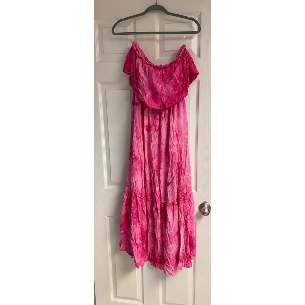 Strapless midi dress